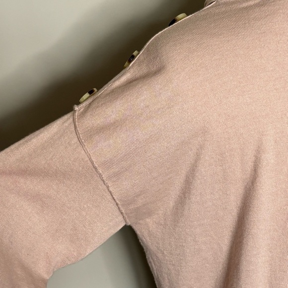 Sanctuary Mock Neck Button Detail Sweater in Apricot, Small - Picture 10 of 12